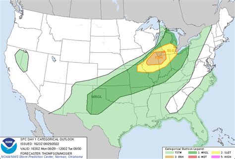 Storm Prediction Center Aug 29, 2024 1630 UTC Day 1 .